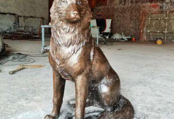 仿古狼雕塑廠家 酒店賓館小品 玄關現代狼雕塑