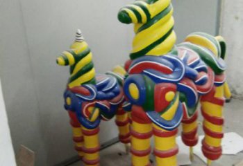別墅斑馬雕塑廠家 卡通噴漆小品 戶外創意斑馬雕塑