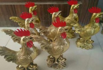 風景區公雞雕塑廠家 中式室內擺件 戶外仿真公雞雕塑