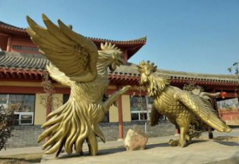 別墅區(qū)公雞雕塑廠家 卡通噴漆小品 農(nóng)村仿真公雞雕塑