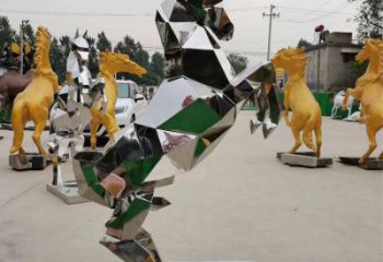 風景區馬雕塑廠家 中式室內擺件 風景區抽象馬雕塑