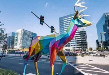 公園鹿雕塑廠家 中式啞光小品 風(fēng)景區(qū)電鍍鹿雕塑