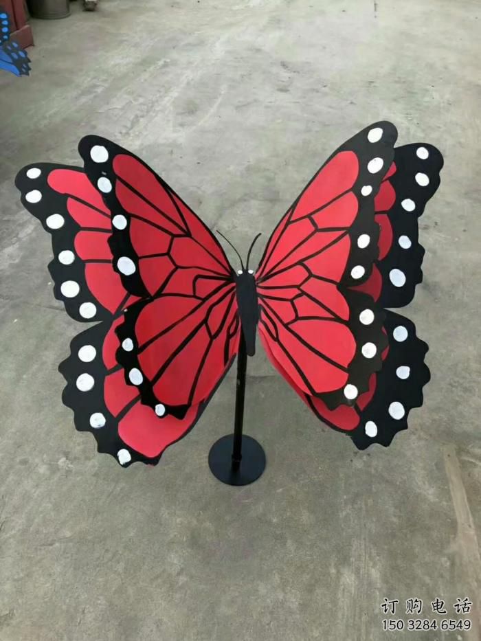 住宅小區(qū)彩蝶雕塑廠家 現(xiàn)代抽象小品 公園噴漆彩蝶雕塑