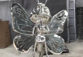 鏡面蜜蜂雕塑廠家 現代公園擺件 游樂場異形蜜蜂雕塑