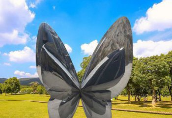 鑄造彩蝶雕塑廠家 創(chuàng)意村口小品 村口鏡面彩蝶雕塑