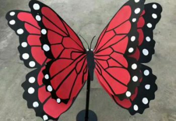 住宅小區(qū)彩蝶雕塑廠家 現(xiàn)代抽象小品 公園噴漆彩蝶雕塑