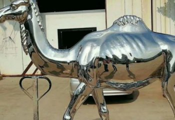 步行街駱駝雕塑廠家 創意鍛造擺件 草地切面駱駝雕塑