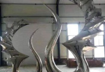 商場鵝雕塑廠家 中式室內(nèi)小品 酒店拉絲鵝雕塑