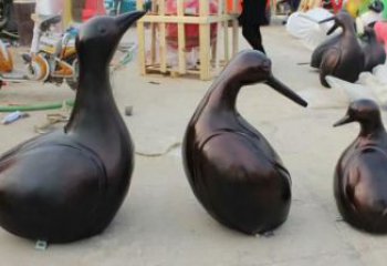 抽象鵝雕塑廠家 創(chuàng)意村口擺件 戶外大型鵝雕塑