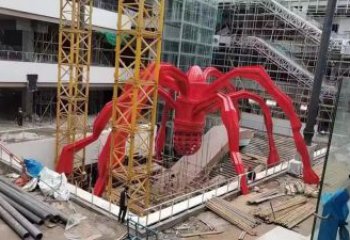 噴漆蜘蛛雕塑廠家 卡通廣場小品 戶外切面蜘蛛雕塑