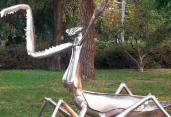 園林螳螂雕塑廠家 大型草地擺件 街道仿真螳螂雕塑