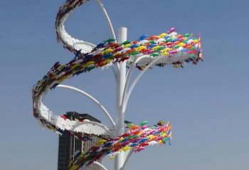 商業(yè)街金魚雕塑廠家 大型戶外擺件 步行街異形金魚雕塑