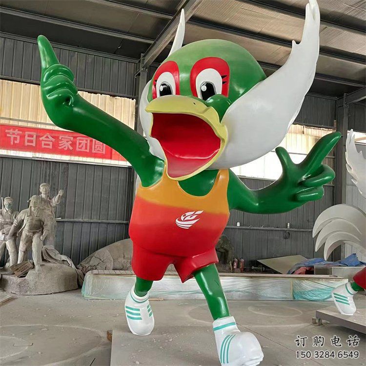 烤漆飛鳥雕塑廠家 戶外卡通擺件 廣場公園飛鳥雕塑