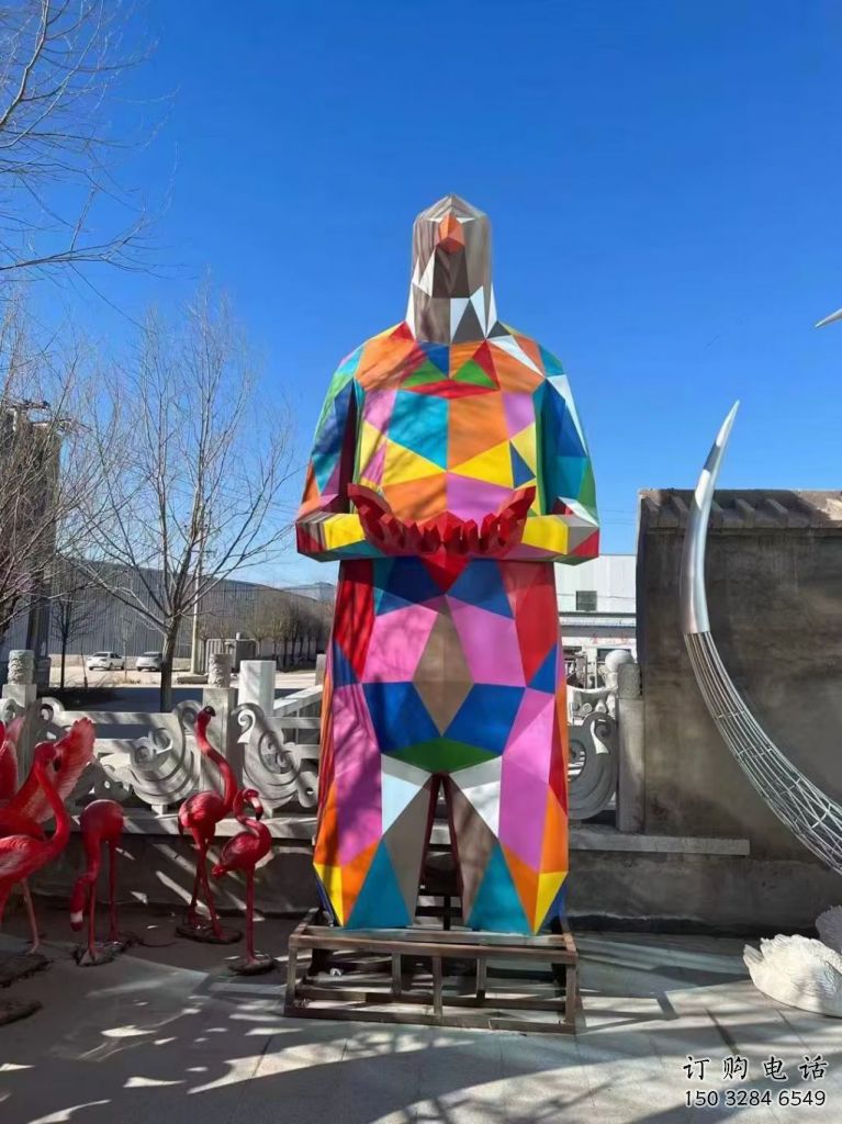 噴漆飛鳥雕塑廠家 卡通廣場小品 戶外切面飛鳥雕塑