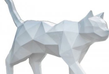切面貓雕塑廠家 現(xiàn)代抽象擺件 商場(chǎng)切面貓雕塑