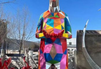 噴漆飛鳥雕塑廠家 卡通廣場小品 戶外切面飛鳥雕塑