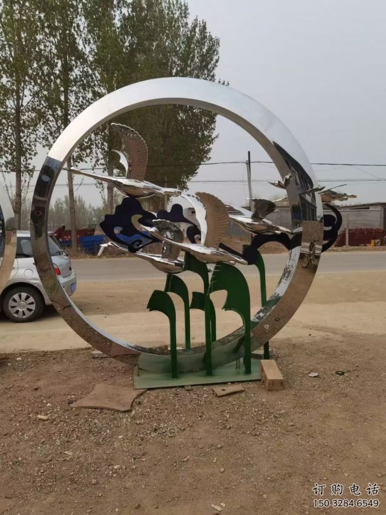 園林飛燕雕塑廠家 大型房地產擺件 街道抽象飛燕雕塑