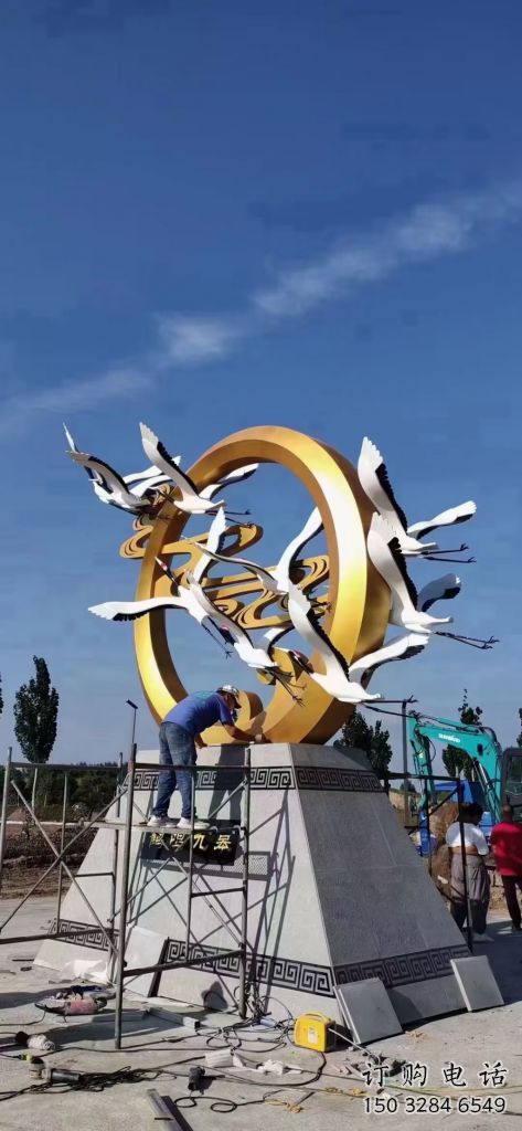 剪影飛燕雕塑廠家 大型廣場擺件 步行街異形飛燕雕塑