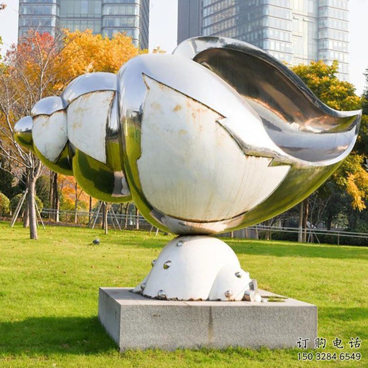 游樂場海螺雕塑廠家 海洋賓館擺件 住宅小區抽象海螺雕塑