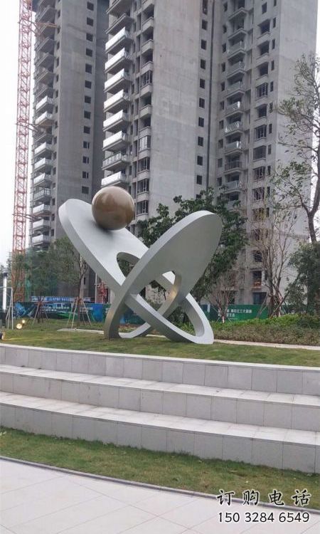 街道玉兔雕塑廠家 創意村口小品 酒店拉絲玉兔雕塑