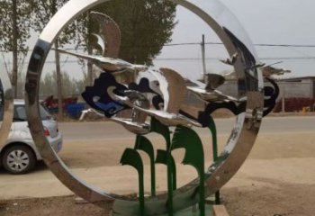 園林飛燕雕塑廠家 大型房地產(chǎn)擺件 街道抽象飛燕雕塑