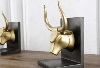 切面牛頭雕塑廠家 現(xiàn)代抽象擺件 商場幾何牛頭雕塑