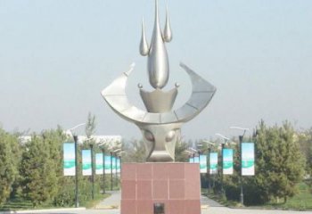 鏡面牛頭雕塑廠家 現(xiàn)代廣場擺件 游樂場異形牛頭雕塑