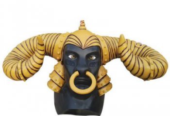 噴漆牛角雕塑廠家 卡通廣場小品 草地幾何牛角雕塑