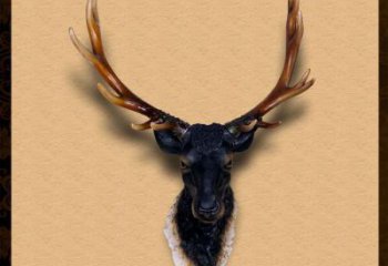 商場牛角雕塑廠家 中式室內(nèi)小品 酒店拉絲牛角雕塑