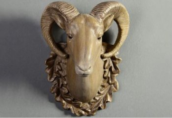 幼兒園羊頭雕塑廠家 卡通噴漆小品 室內(nèi)異形羊頭雕塑