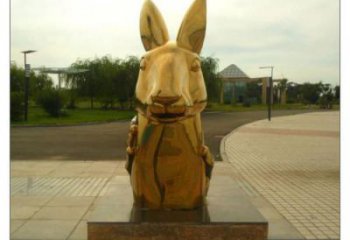 公園羊頭雕塑廠家 中式鍍金小品 風(fēng)景區(qū)仿古羊頭雕塑