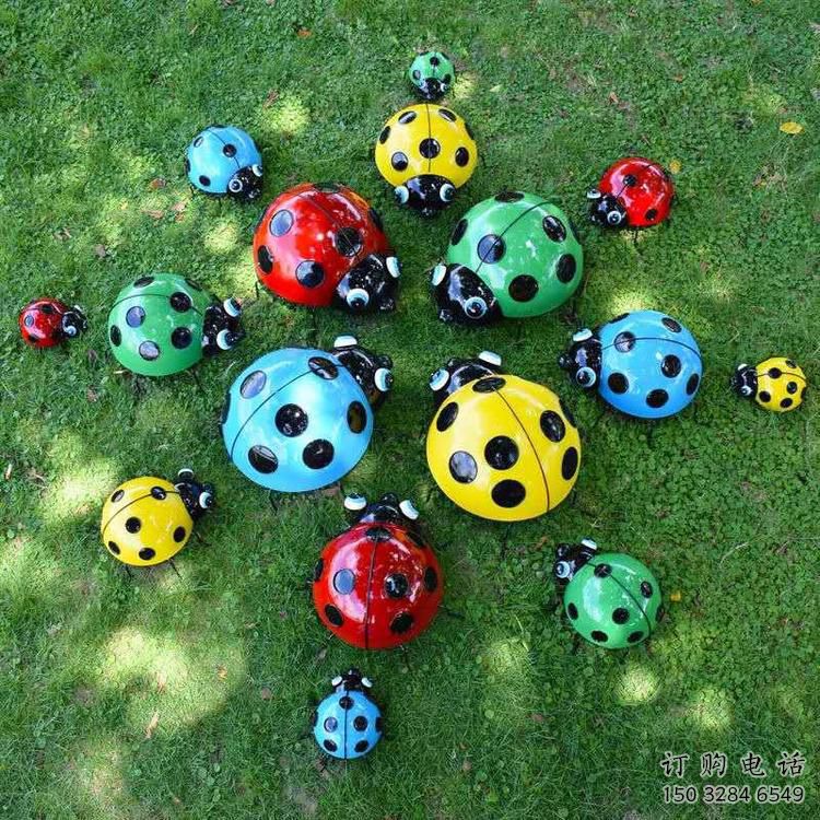 庭院甲殼蟲雕塑廠家 歐式仿真擺件 戶外噴漆甲殼蟲雕塑