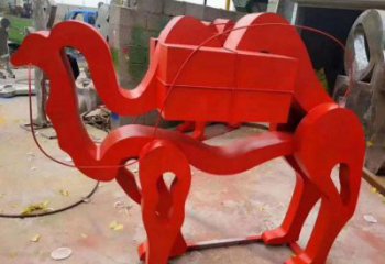 鏤空駱駝雕塑廠家 抽象異形小品 戶外烤漆駱駝雕塑