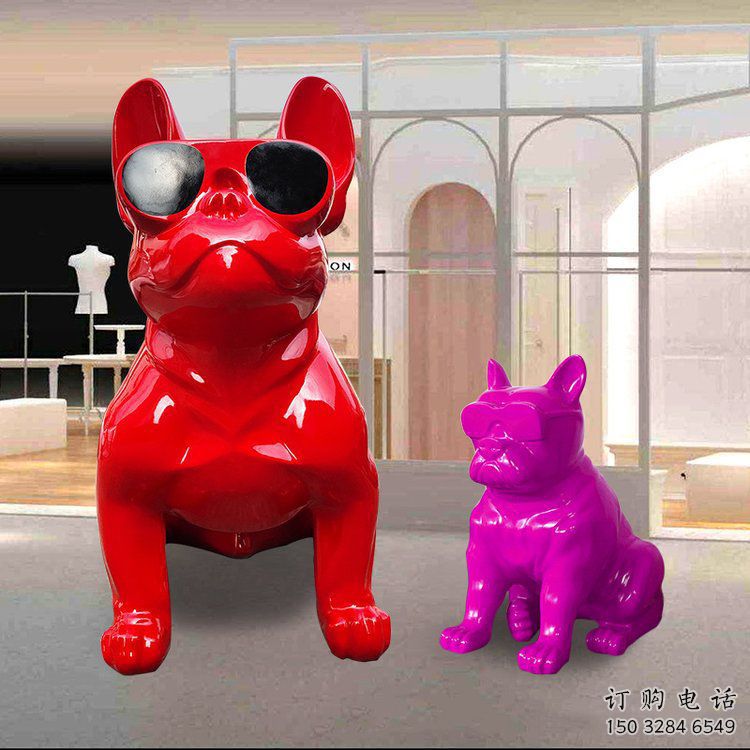 仿真小狗雕塑廠家 大型剪影擺件 公園噴漆小狗雕塑