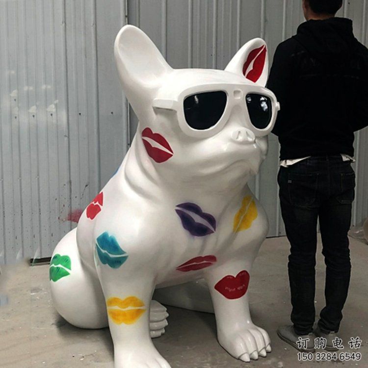 切面小狗雕塑廠家 現代抽象擺件 商場卡通小狗雕塑
