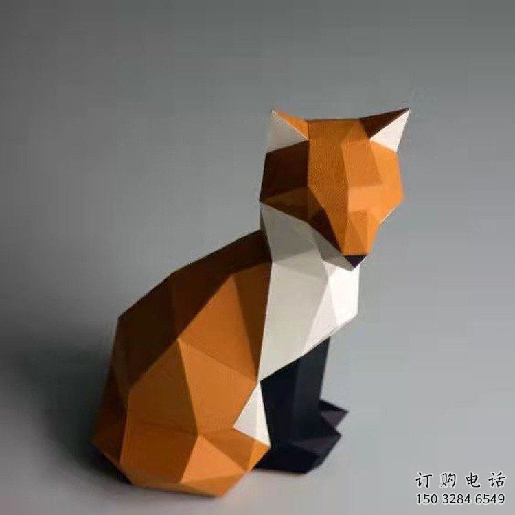 庭院狐貍雕塑廠家 歐式仿真擺件 戶外噴漆狐貍雕塑