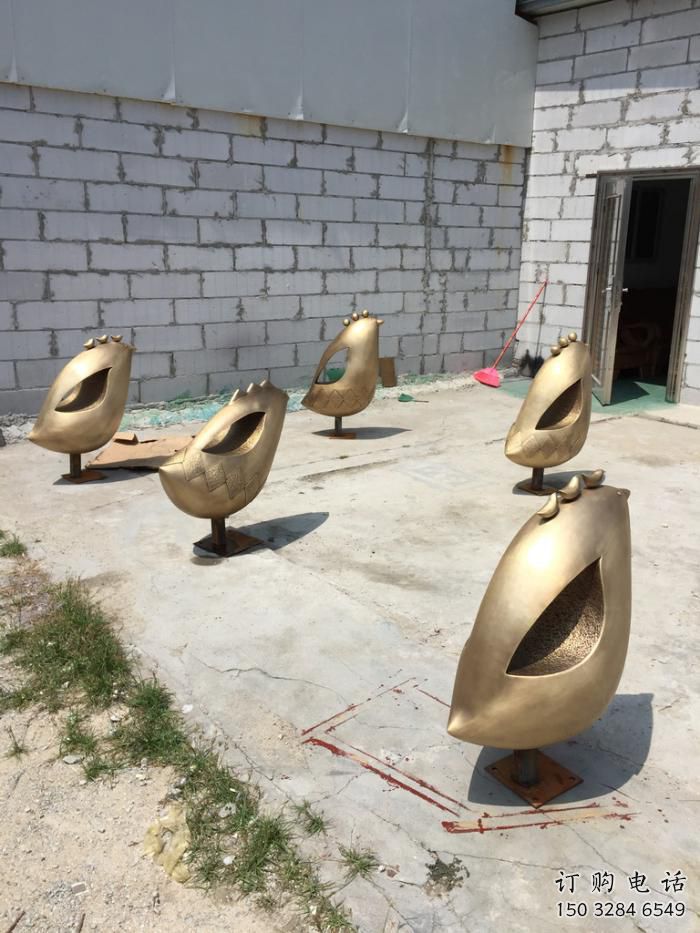 異形小鳥雕塑廠家 戶外異形擺件 酒店抽象小鳥雕塑