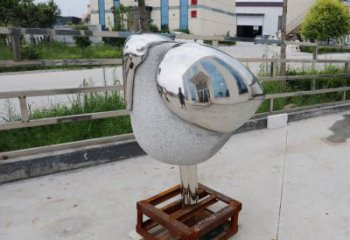 幼兒園小鳥雕塑廠家 卡通鏡面小品 室內異形小鳥雕塑