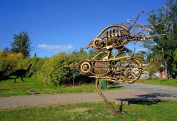 抽象小鳥雕塑廠家 創意村口擺件 戶外彩繪小鳥雕塑