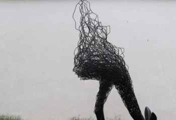 幾何鹿頭雕塑廠家 中式室內(nèi)擺件 草地切面鹿頭雕塑