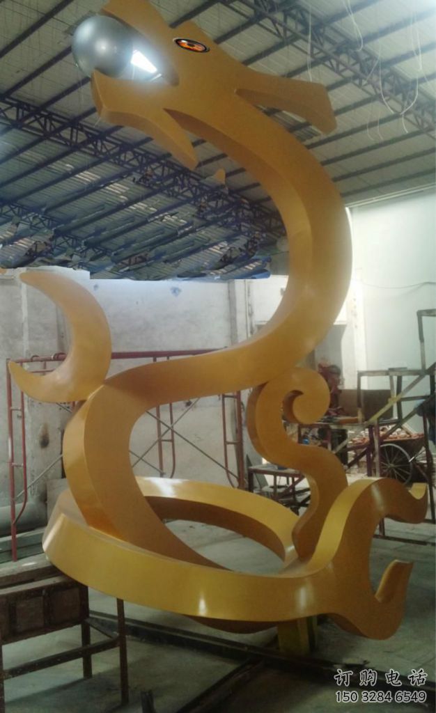 街道飛龍雕塑廠家 創(chuàng)意村口小品 酒店拉絲飛龍雕塑