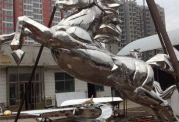 別墅去奔馬雕塑廠家 創意抽象小品 戶外大型奔馬雕塑