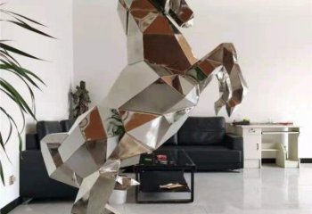 步行街奔馬雕塑廠家 創意歐式擺件 戶外切面奔馬雕塑