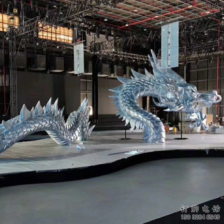 風(fēng)景區(qū)水龍雕塑廠家 中式戶(hù)外擺件 大型不銹鋼水龍雕塑