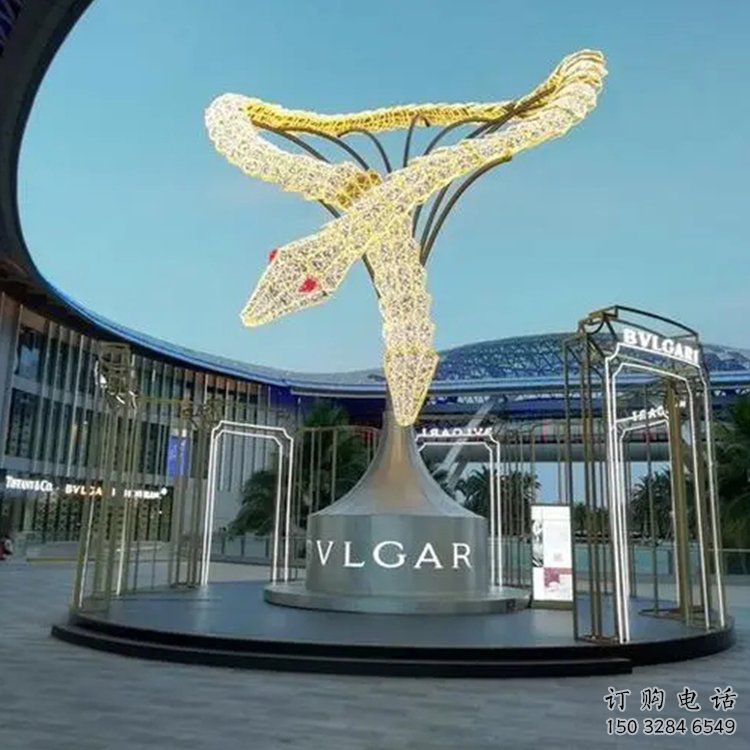 幾何龍形雕塑廠家 中式戶外擺件 草地切面龍形雕塑