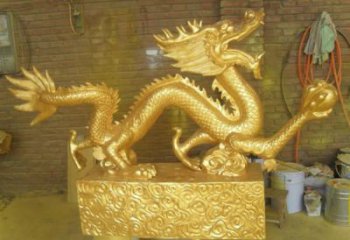 烤漆臥龍雕塑廠家 戶外賓館擺件 現(xiàn)代大型臥龍雕塑