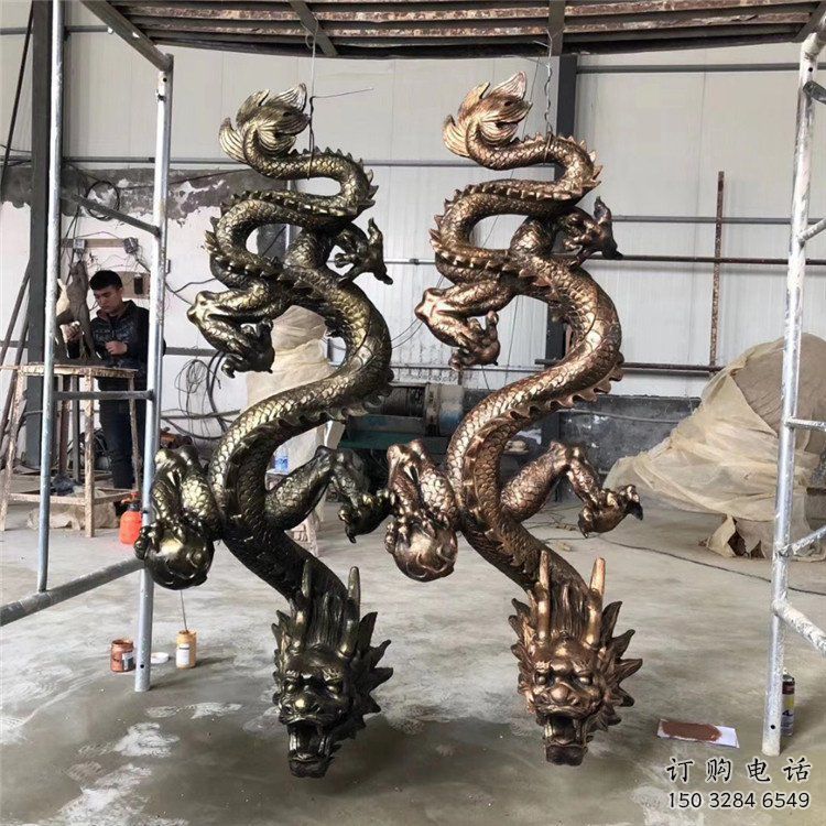 風景區蛟龍雕塑廠家 中式室內擺件 戶外仿古蛟龍雕塑