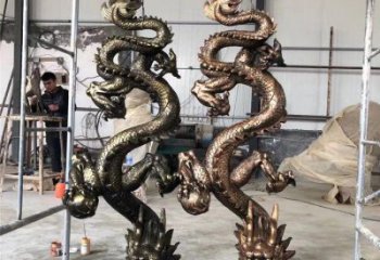 風景區蛟龍雕塑廠家 中式室內擺件 戶外仿古蛟龍雕塑