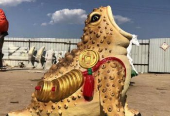 街道金蟾雕塑廠家 創意戶外小品 酒店現代金蟾雕塑