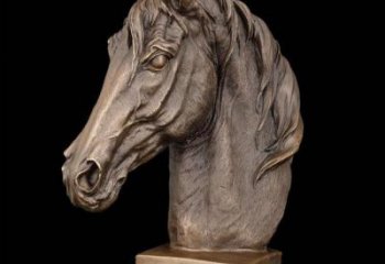 公園馬頭雕塑廠家 中式仿古小品 大型抽象馬頭雕塑